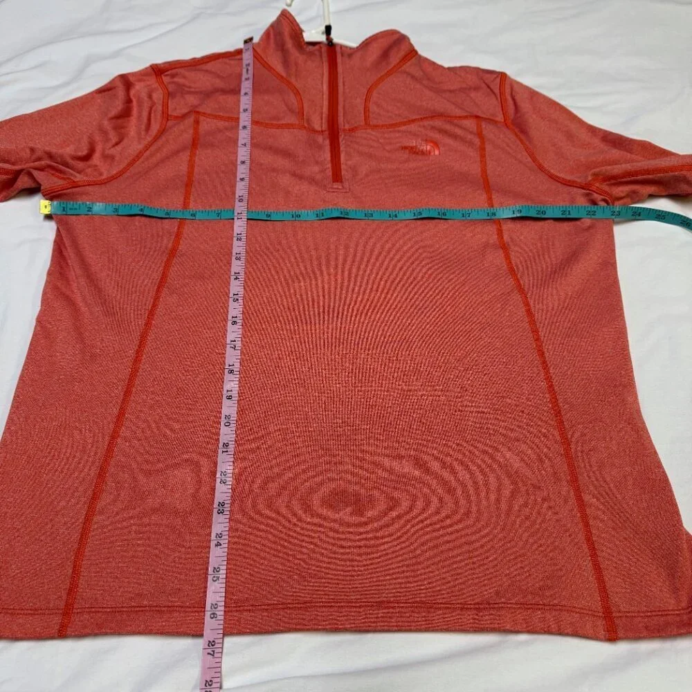 The North Face 1/4-Zip Pullover Men’s Large Orange Heather EUC‎
